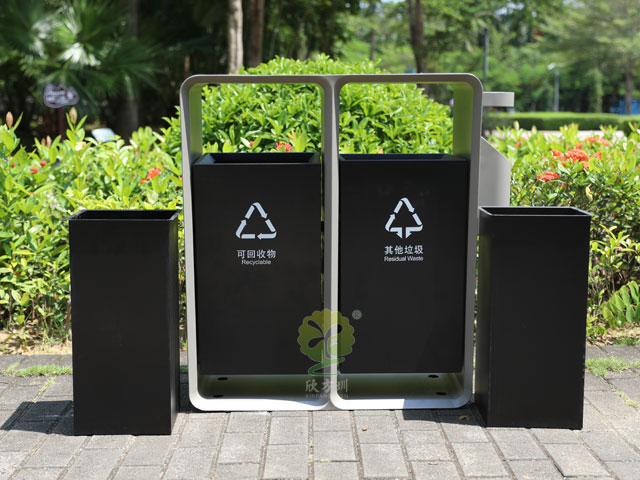 深圳不銹鋼城市果皮箱環衛設施