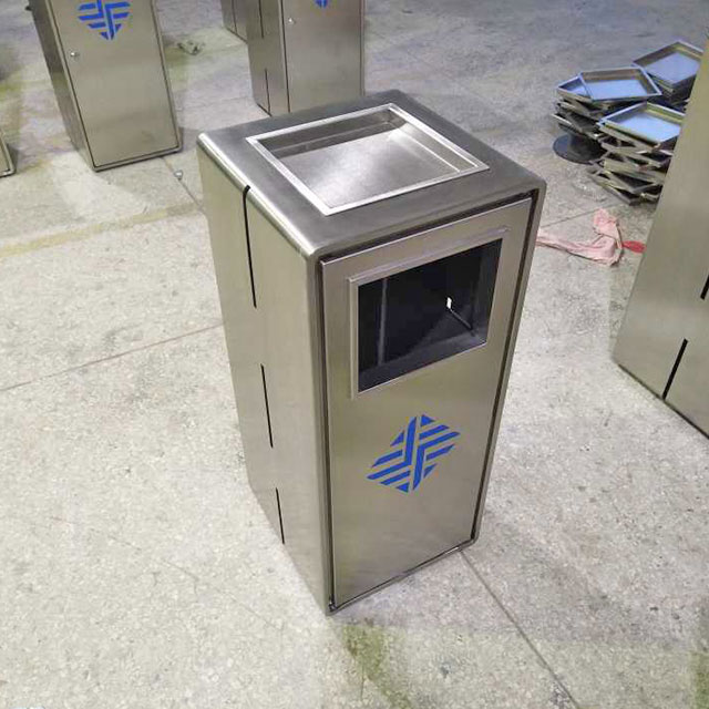室內(nèi)小型方形不銹鋼果皮箱