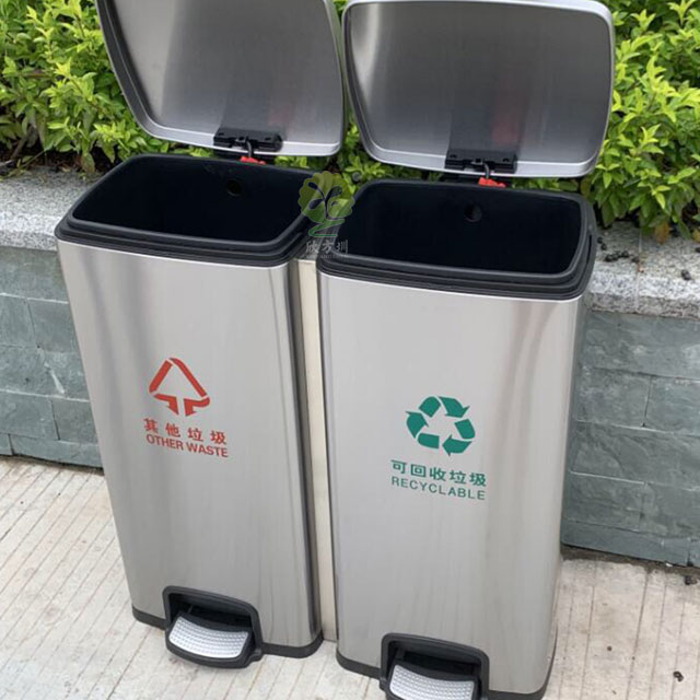 家用室內(nèi)不銹鋼腳踏果皮桶